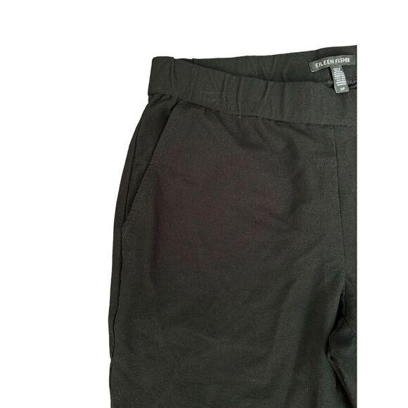Eileen Fisher Women Pants Sz Small Black Pull on Stretch Viscose Nylon USA - Picture 3 of 10